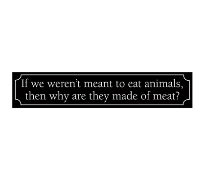 Funny Wall Poster - Why Are Animals Made Out Of Meat? - College Door Tin Sign