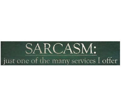 Funny Wall Decor - Sarcasm Service - Humorous Tin Sign - Great Dorm Item