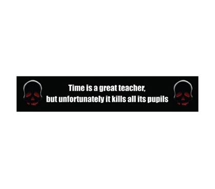 Cool Dorm Item - Time Is A Great Teacher - Funny Tin Sign - Funny Dorm Decor For College