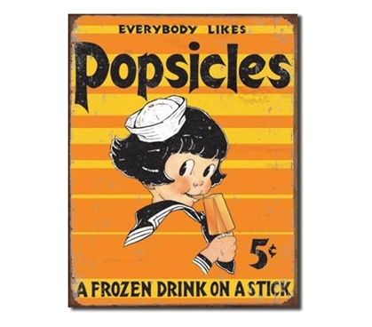 Tin Sign Dorm Room Decor makes you want a popsicle all year long with bright orange dorm room decoration