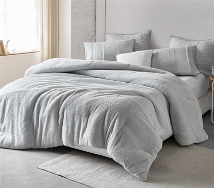 Glam Dorm Decor Oversized College Comforter Glittery Soft Extra Long Twin Bedding with Rhinestones