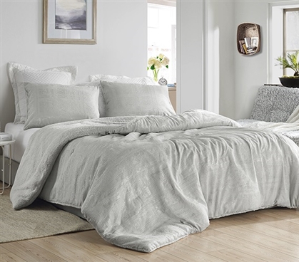 Beautiful Textured Twin Extra Long Comforter Glam Dorm Decor Oversized College Bedding