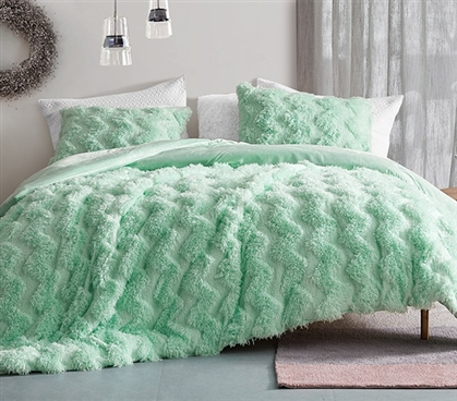 Chevron Dorm Bedding Essentials for College Freshmen Affordable Extra Long Twin Comforter