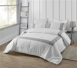 College Comforter Farmhouse Dorm Decor Ideas Machine Washable Soft Twin XL Bedding Essentials