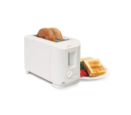 Convenient Cooking - Traditional White 2-Slice Toaster - Great For Breakfast