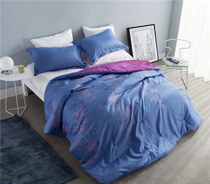 Designer Flowered Soft Comforter - Twin XL Dorm Bedding