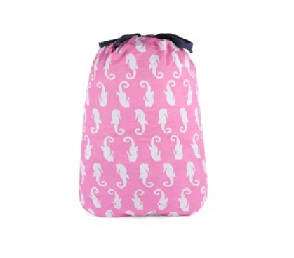 Great Dorm Decor Item - Monteray Pink - College Laundry Bag - Pink Laundry Bag