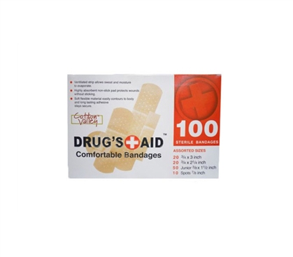 Great For Little Injuries - Personal First Aid Bandage Kit (100 Pieces) - Keep Safe In College