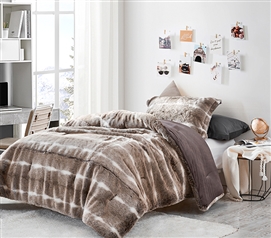 Plush Twin Extra Long Comforter Set with Matching Pillow Sham Machine Washable Dorm Bedding Set