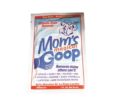 Mom's Magical Goop Stain Remover Packets College Supplies Dorm Necessities Must Have Dorm Items