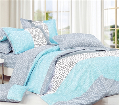 Dove Aqua Twin XL Comforter - College Ave Designer Series - Dorm Comforter For College