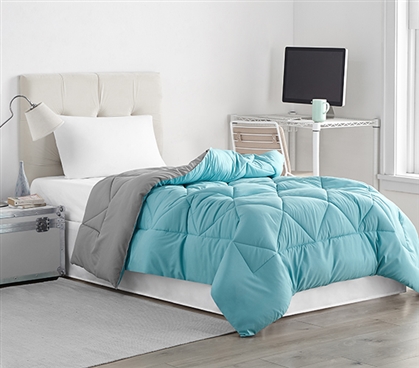 Reversible Dorm Comforter Neutral Dorm Room Decor Ideas Cheap Stuff for College Students