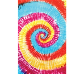 Dorm Decor Essentials - Red Spiral Tie-Dye Tapestry - Make Walls Colorful