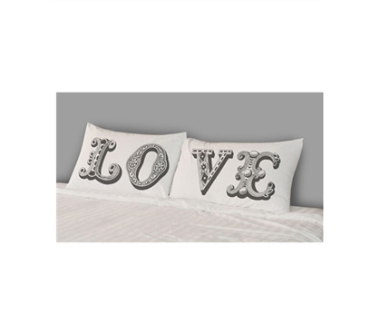 Dorm Room Shopping - College Pillowcases - Love (Set of 2) - Cool Product For College