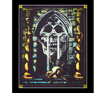 Skull Doom Design for Blacklight Wall Tapestry