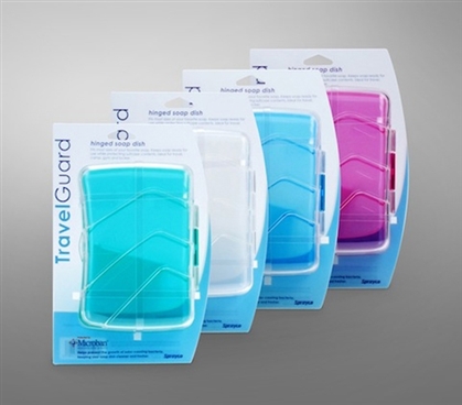 Keep Soap In A Container - Microban Hinged Soap Dish (Available in 4 Colors) - Cool Dorm Bathroom Supply