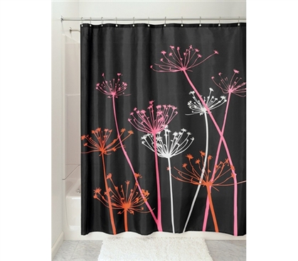 Great-looking Pattern - Thistle Black Shower Curtain - Cool Decor Item