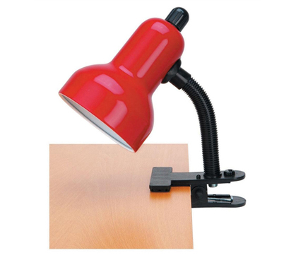 Make Your Dorm Room Brighter - Classic Dorm Clip Light - Red - Make Studying Easier