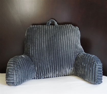 Dorm Bedrest Textured Comfort - Granite Gray