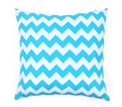 Chevron Blue Dorm Throw Pillow Cover