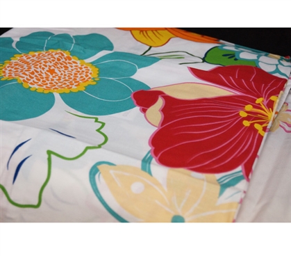 Effloresce Twin XL Sheet Set Girls Dorm Bedding College Supplies