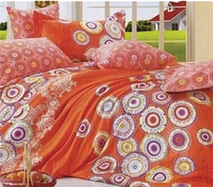 Orange Cirque Twin XL Comforter Set - College Ave Designer Series - Vibrant And Fun