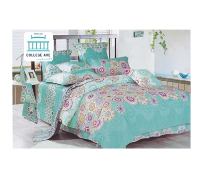 Caribbean Cirque Twin XL Comforter Set - College Ave Designer Series - 100% Cotton Comfort