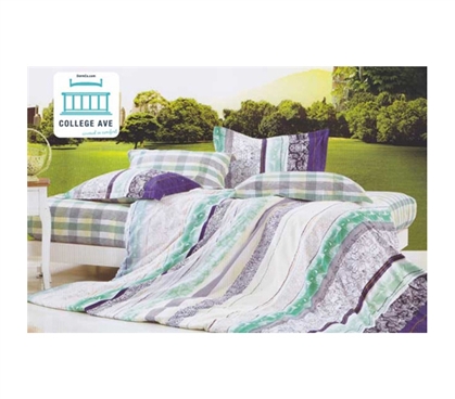 Twin XL Comforter Set - College Ave Dorm Bedding - 100% Cotton Comforter And Sham