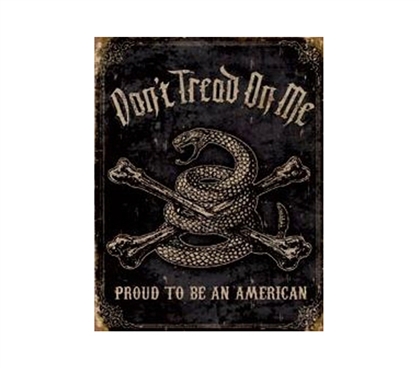 Cheap Tin Signs - Don't Tread On Me Tin Sign - Cool Dorm Decor Supplies