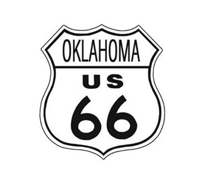 Shopping For College - Route 66 Oklahoma Tin Sign - Decor For Dorm Rooms