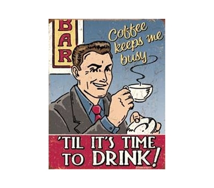 Buy College Items - Coffee Drink Tin Sign - Decorations For Dorms