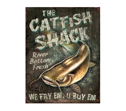Buy Dorm Supplies - Catfish Shack Tin Sign - Decorations For College