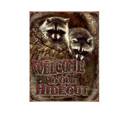 Buy Dorm Stuff - Our Hideout Tin Sign - Decorations For Dorms