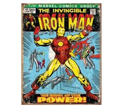 Retro College Decor - Iron Man Tin Sign - Best Supplies For College