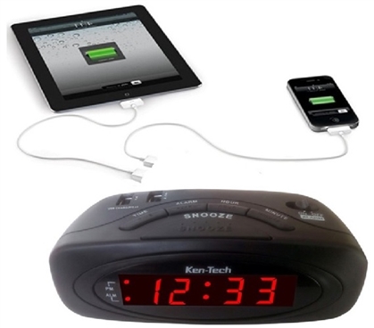 Digital LED Alarm Clock with 2 USB Cool Dorm Room Ideas