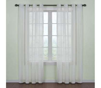 Fresh Scent College Curtains - White - Elegant Dorm Room Decor!