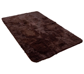 Dorm Essentials - College Plush Rug - Chocolate