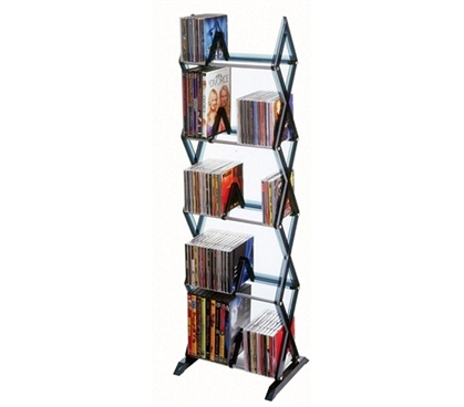 Mitsu 5- Tier Media Rack - CD/DVD/Blu-Ray/Games Functional Decor College Storage