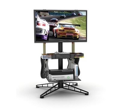 Spyder TV & Gaming Stand - Black - Keep Games Organized