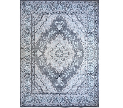 Dorm Necessities Lily Dorm Rug - Gray Dorm Carpet