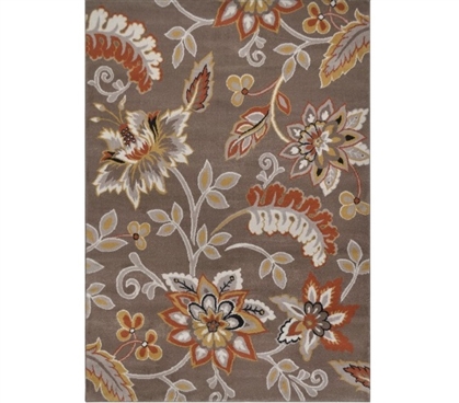 Elle Dorm Rug - Taupe Dorm Room Decorations