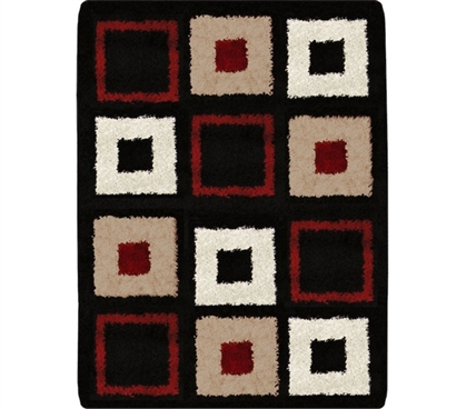 Symphony College Rug - Black Red - Must Have College Supply