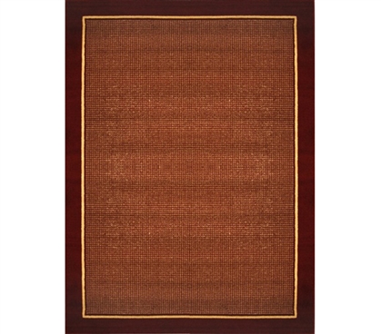 Boldly Styled Classic - Rusted Red College Rug Decor