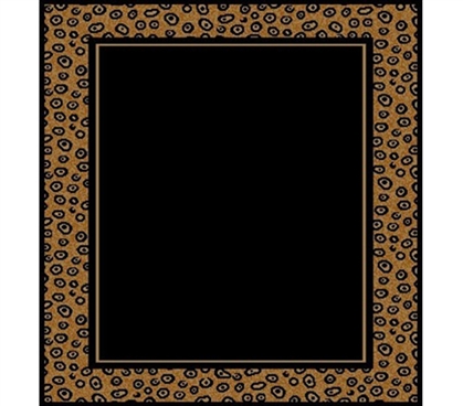 Black & Leopard Stylish Dorm Room Floor Rug College Decor Accessory