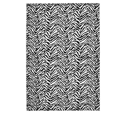 Animal Print Is In Style - Zebra 4' x 6' Rug - Black and White - Rugs Are Needed Dorm Products