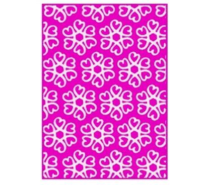 Add Fun Dorm Stuff - Hearts Blossom Rug - Pink and White - Dorm Room Decor Is A Must