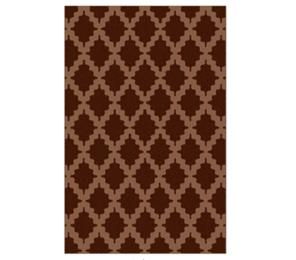 Adds Character Too - Trella Stitch Dorm Rug - Mocha and Acorn - Decor For Your Dorm