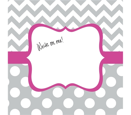 Essential Dorm Decor - Canvas Kudos - Signable Wall Canvas - Whimsical Gray And Bright Pink