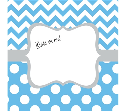 College Decorations - Canvas Kudos - Signable Wall Canvas - Whimsical Light Blue And Gray