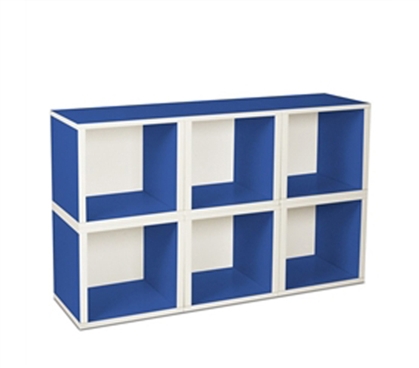 6 Modular Cubes Shelf Blue - Way Basics Dorm - Cool Dorm Storage